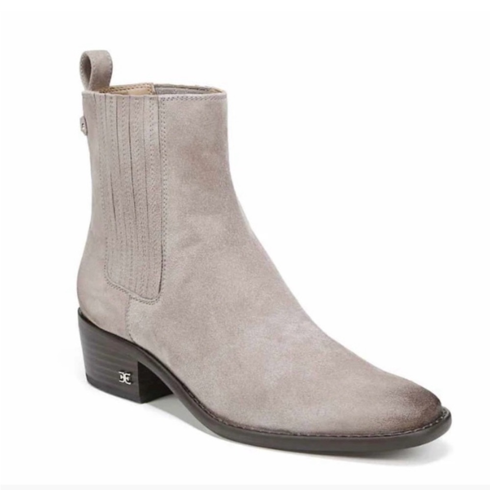 Sam Edelman Bronson bootie Gray western Size 6.5 Western boots, suede style - Picture 2 of 10